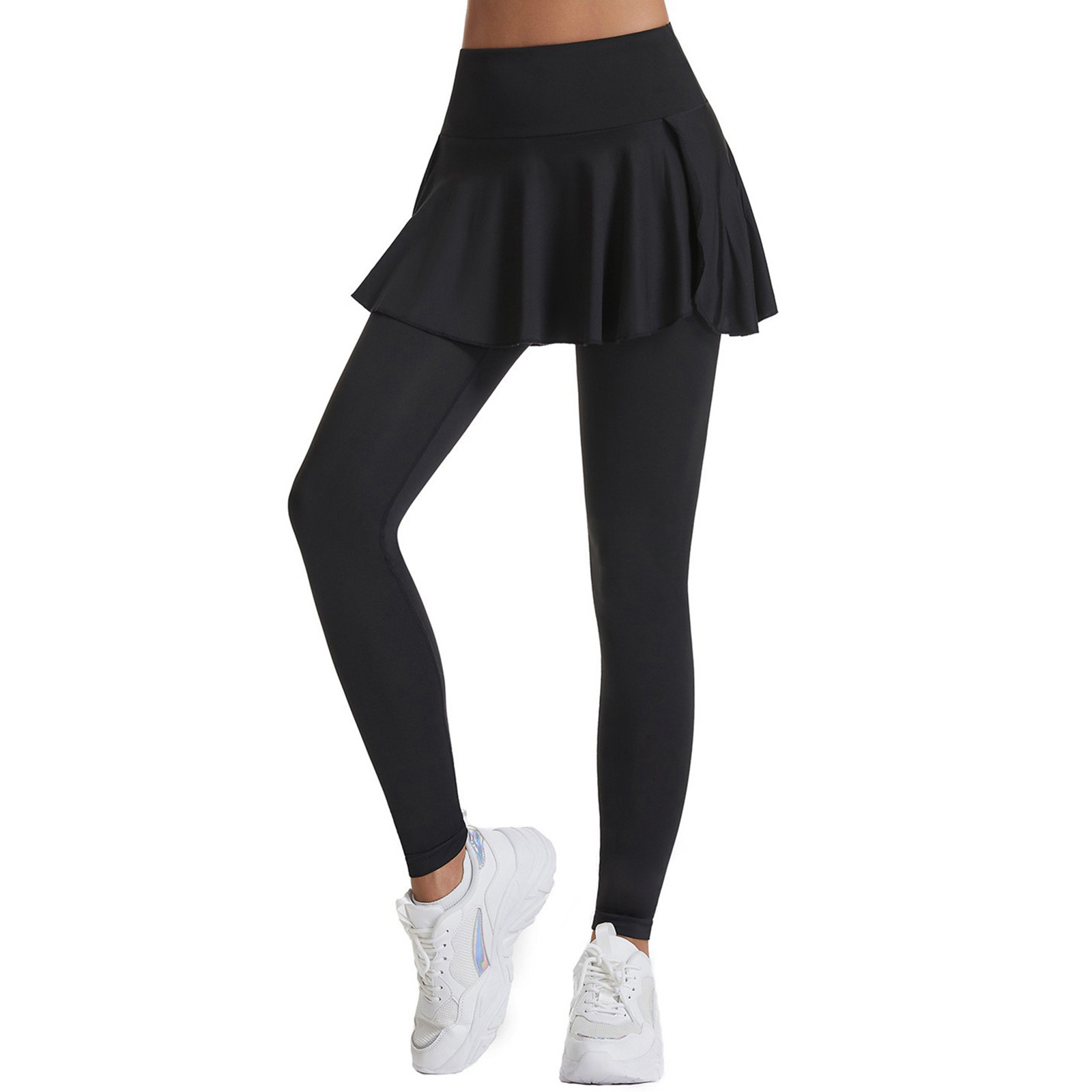 thumbnail image 4 of Falda deportiva plisada de color liso para mujer, cintura alta, que realza las caderas, falda pantalón para bádminton, 4 of 6